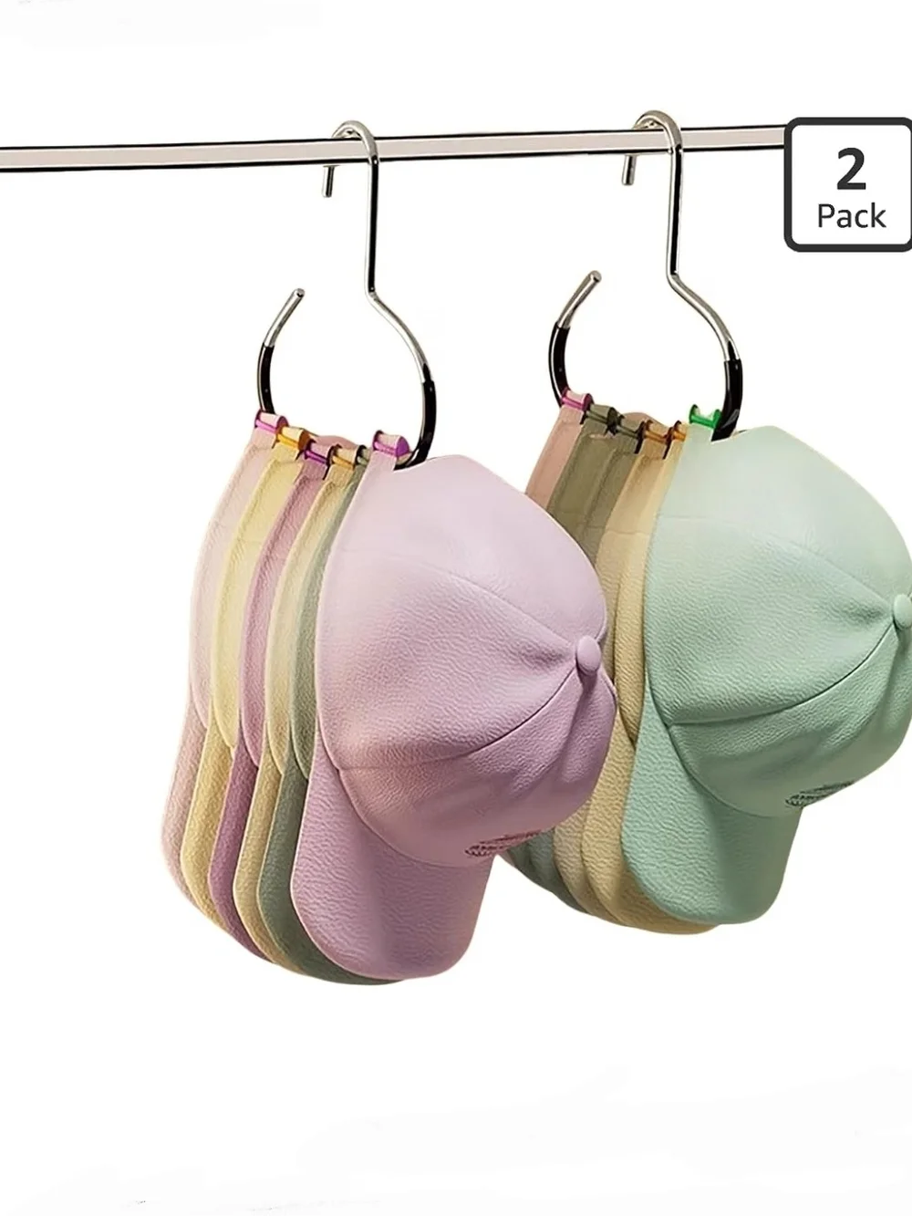 2 Pack Hat Organizer for Baseball Caps, Scarves, Ties, Etc BNIB